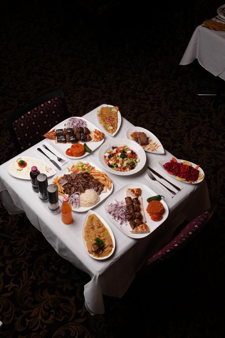 Table spread of signature dishes